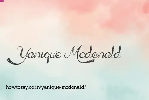 Yanique Mcdonald