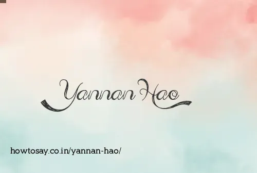 Yannan Hao