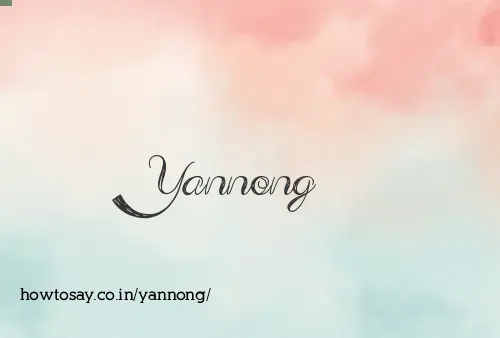 Yannong