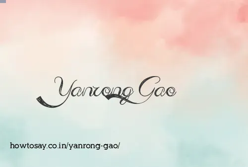 Yanrong Gao