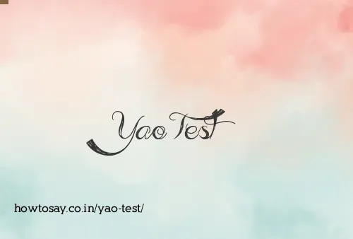 Yao Test