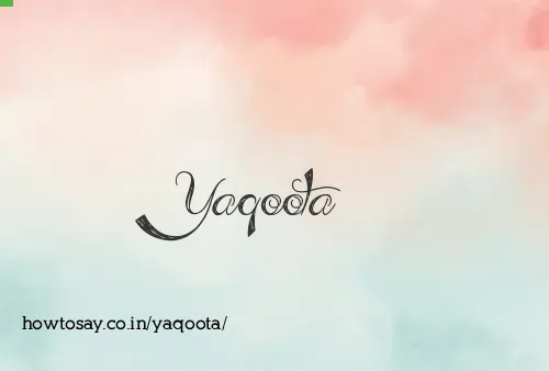 Yaqoota