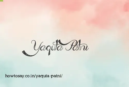 Yaquta Patni