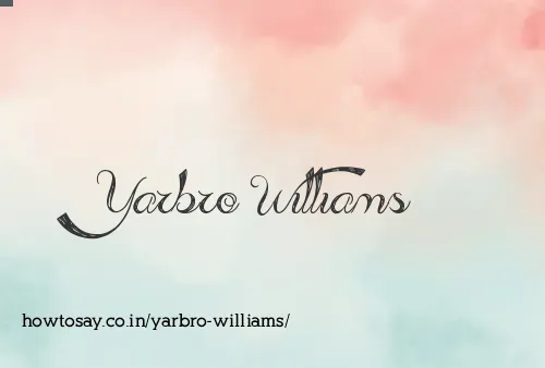 Yarbro Williams