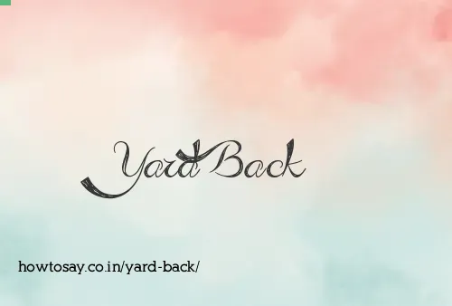 Yard Back