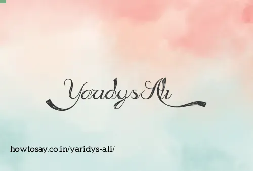 Yaridys Ali