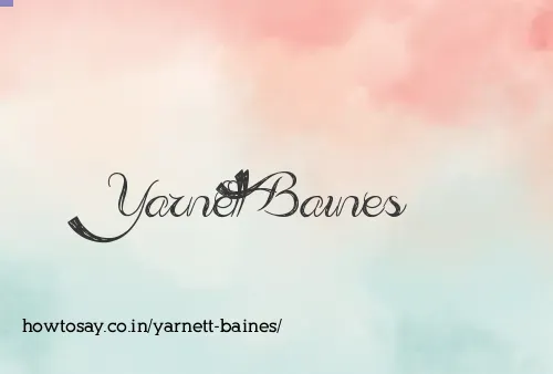Yarnett Baines