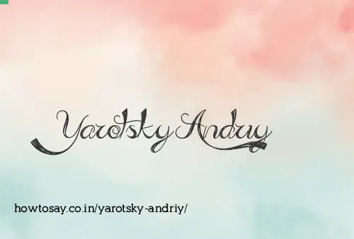 Yarotsky Andriy