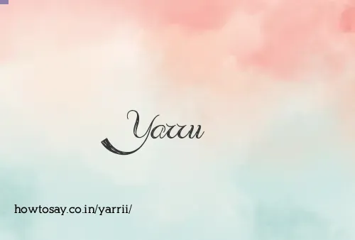 Yarrii