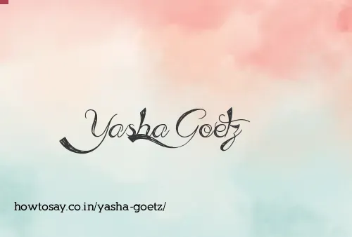 Yasha Goetz