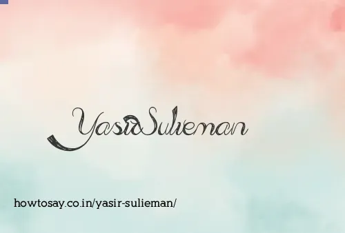 Yasir Sulieman