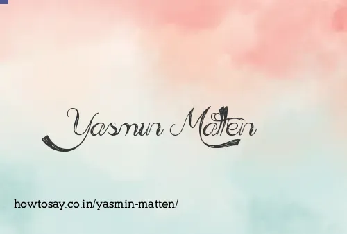 Yasmin Matten