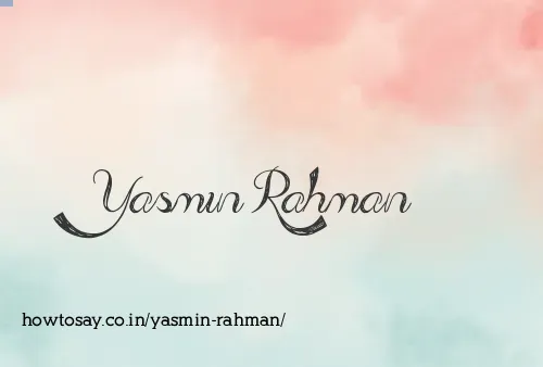 Yasmin Rahman