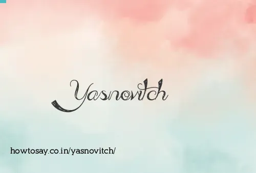 Yasnovitch