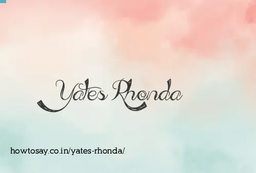 Yates Rhonda