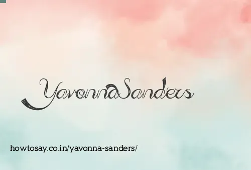 Yavonna Sanders