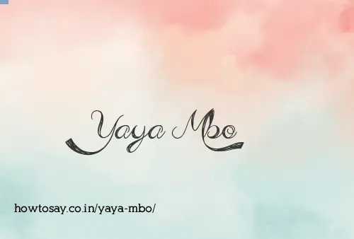 Yaya Mbo