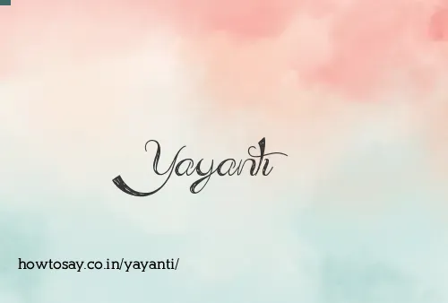 Yayanti