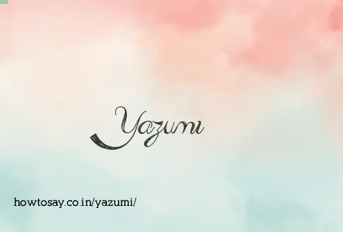 Yazumi