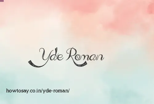 Yde Roman