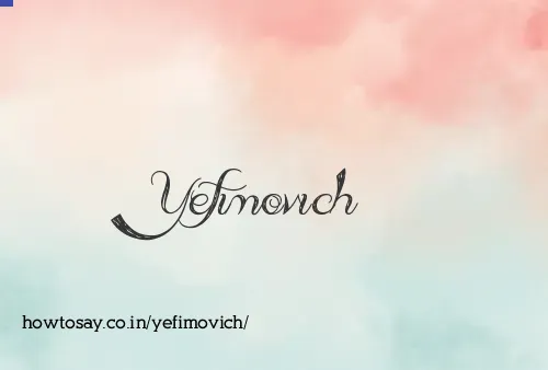 Yefimovich