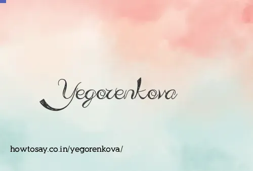 Yegorenkova