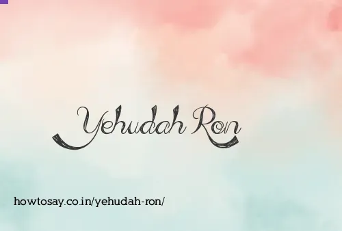 Yehudah Ron