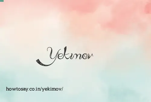 Yekimov