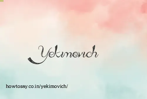 Yekimovich