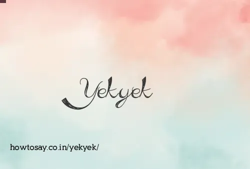 Yekyek