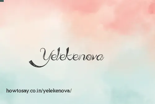 Yelekenova