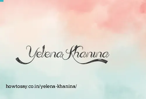 Yelena Khanina