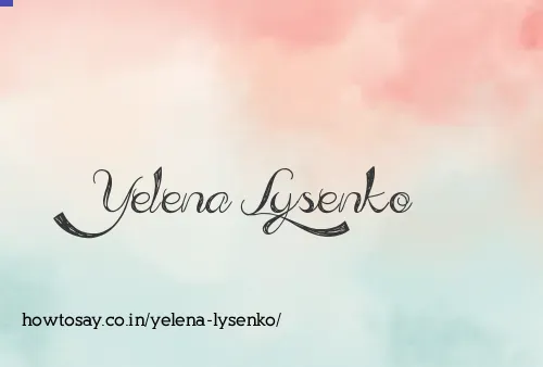 Yelena Lysenko