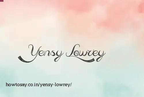 Yensy Lowrey