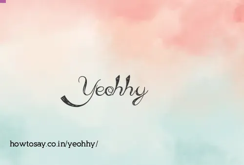 Yeohhy