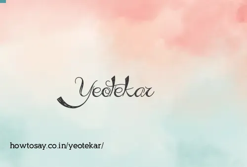 Yeotekar