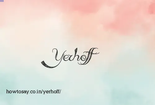 Yerhoff
