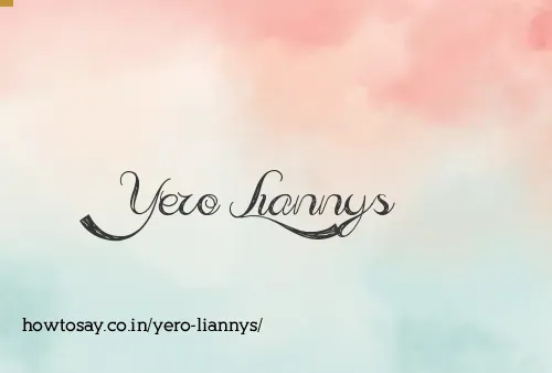 Yero Liannys