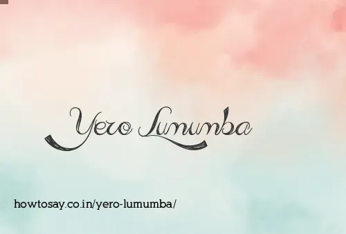 Yero Lumumba