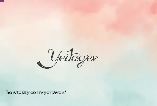 Yertayev