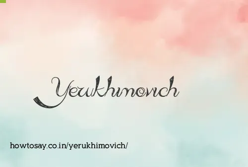 Yerukhimovich