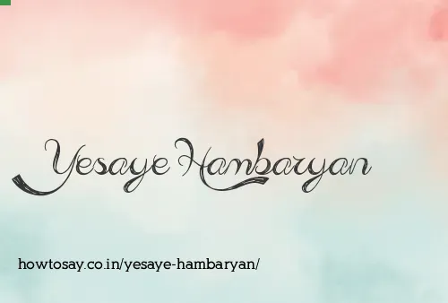 Yesaye Hambaryan