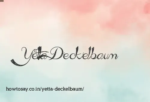 Yetta Deckelbaum