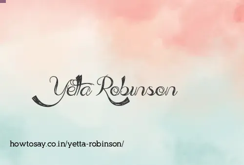 Yetta Robinson