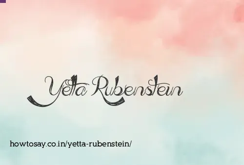 Yetta Rubenstein