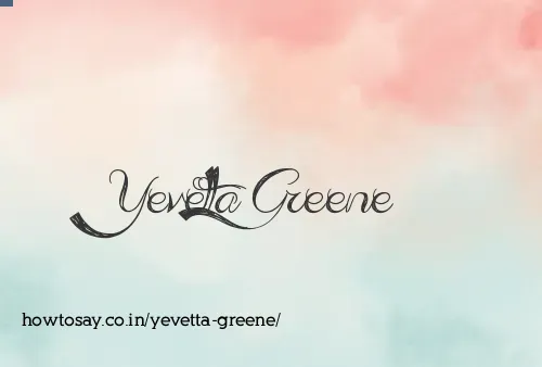 Yevetta Greene