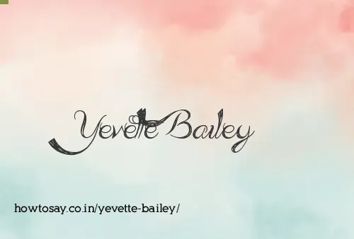 Yevette Bailey