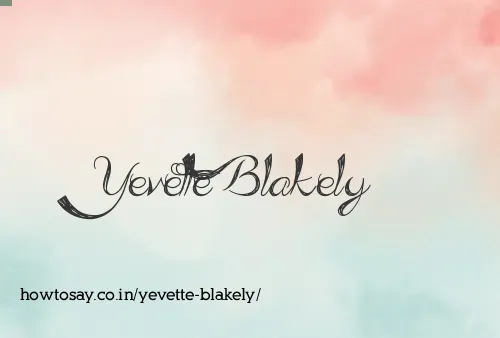 Yevette Blakely