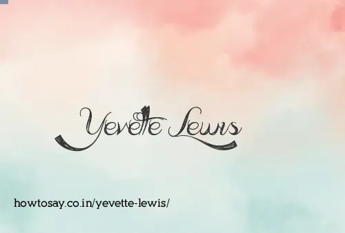 Yevette Lewis