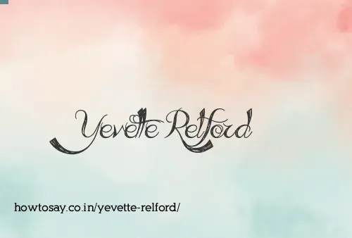 Yevette Relford